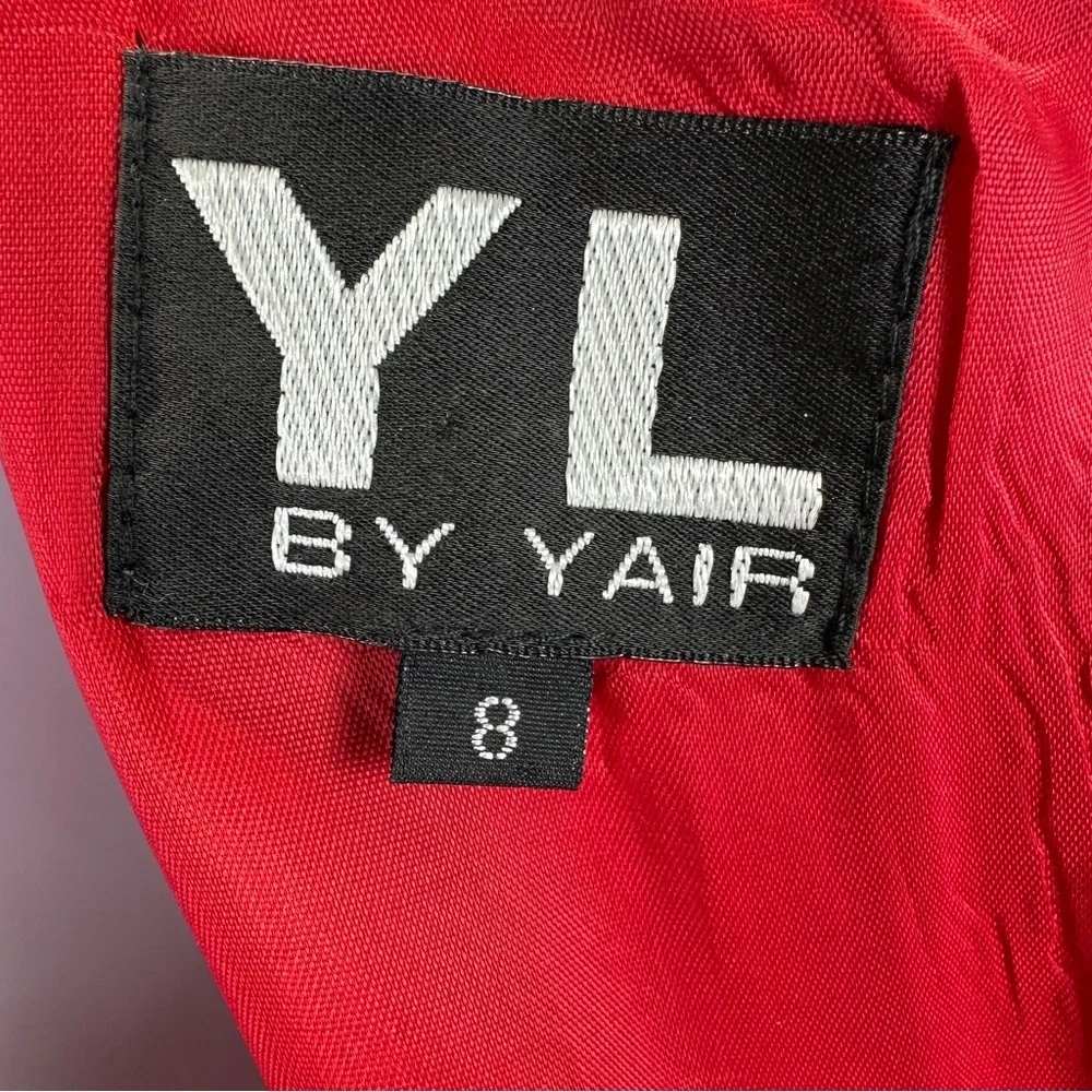 Luxe YL by Yair Red Sheath Dress with Peplum - Vintage Bloomingdale's Size 8 - Picture 5 of 8